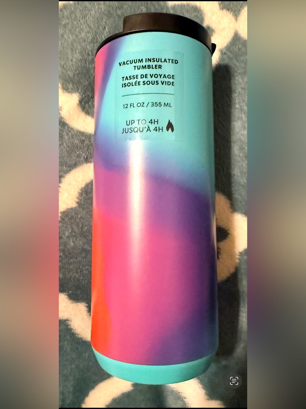 Pink and Purple Gradient Starbucks 12oz insulated tumbler